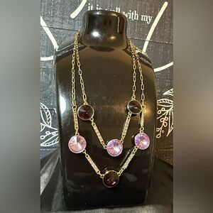 Laundry By Shelli Segal Purple Gem Necklace